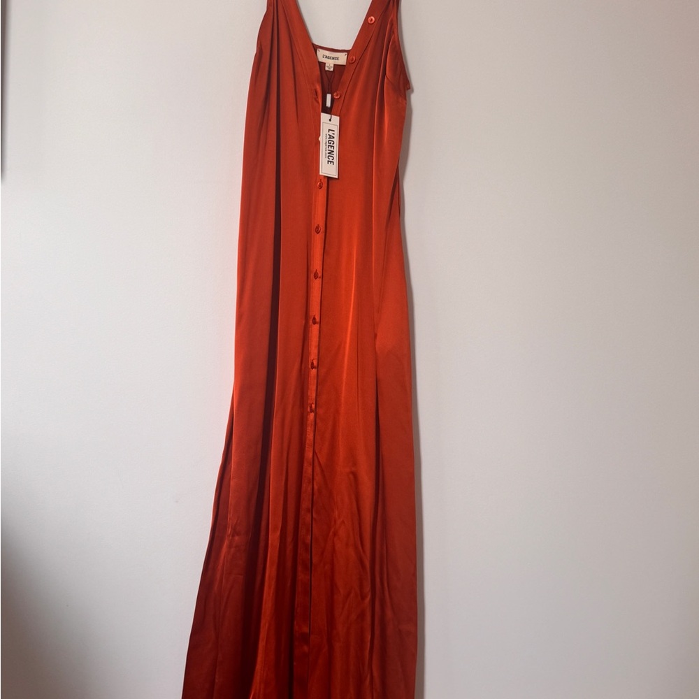 L’Agence Burnt Orange Maxi Dress